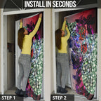Personalized Essendon Football Bombers Door Cover Tropical Hibiscus Flowers - Pacific Fusion Style