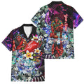 Personalized Essendon Football Bombers Family Matching Off The Shoulder Long Sleeve Dress and Hawaiian Shirt Tropical Hibiscus Flowers - Pacific Fusion Style