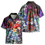 Personalized Essendon Football Bombers Kid Hawaiian Shirt Tropical Hibiscus Flowers - Pacific Fusion Style