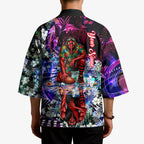 Personalized Essendon Football Bombers Kimono Tropical Hibiscus Flowers - Pacific Fusion Style