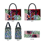 Personalized Essendon Football Bombers Leather Bag Tropical Hibiscus Flowers - Pacific Fusion Style