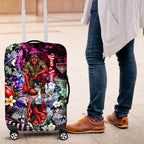 Personalized Essendon Football Bombers Luggage Cover Tropical Hibiscus Flowers - Pacific Fusion Style