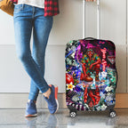 Personalized Essendon Football Bombers Luggage Cover Tropical Hibiscus Flowers - Pacific Fusion Style