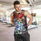Personalized Essendon Football Bombers Men Tank Top Tropical Hibiscus Flowers - Pacific Fusion Style