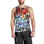 Personalized Essendon Football Bombers Men Tank Top Tropical Hibiscus Flowers - Pacific Fusion Style