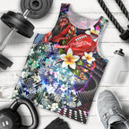 Personalized Essendon Football Bombers Men Tank Top Tropical Hibiscus Flowers - Pacific Fusion Style