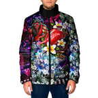 Personalized Essendon Football Bombers Padded Jacket Tropical Hibiscus Flowers - Pacific Fusion Style