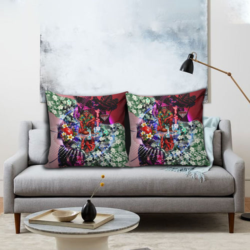 Personalized Essendon Football Bombers Pillow Cover Tropical Hibiscus Flowers - Pacific Fusion Style