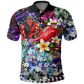 Personalized Essendon Football Bombers Polo Shirt Tropical Hibiscus Flowers - Pacific Fusion Style