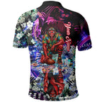 Personalized Essendon Football Bombers Polo Shirt Tropical Hibiscus Flowers - Pacific Fusion Style