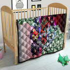 Personalized Essendon Football Bombers Quilt Tropical Hibiscus Flowers - Pacific Fusion Style
