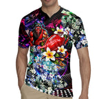 Personalized Essendon Football Bombers Rugby Jersey Tropical Hibiscus Flowers - Pacific Fusion Style
