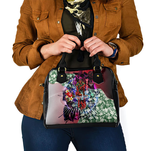 Personalized Essendon Football Bombers Shoulder Handbag Tropical Hibiscus Flowers - Pacific Fusion Style