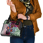Personalized Essendon Football Bombers Shoulder Handbag Tropical Hibiscus Flowers - Pacific Fusion Style