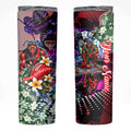Personalized Essendon Football Bombers Skinny Tumbler Tropical Hibiscus Flowers - Pacific Fusion Style