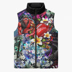 Personalized Essendon Football Bombers Sleeveless Puffer Jacket Tropical Hibiscus Flowers - Pacific Fusion Style