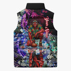 Personalized Essendon Football Bombers Sleeveless Puffer Jacket Tropical Hibiscus Flowers - Pacific Fusion Style