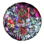 Personalized Essendon Football Bombers Spare Tire Cover Tropical Hibiscus Flowers - Pacific Fusion Style