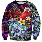 Personalized Essendon Football Bombers Sweatshirt Tropical Hibiscus Flowers - Pacific Fusion Style