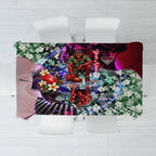 Personalized Essendon Football Bombers Tablecloth Tropical Hibiscus Flowers - Pacific Fusion Style