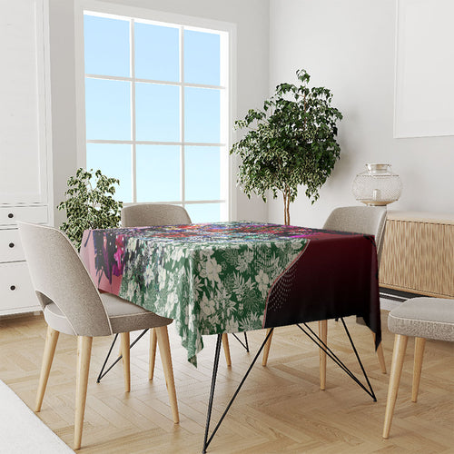 Personalized Essendon Football Bombers Tablecloth Tropical Hibiscus Flowers - Pacific Fusion Style