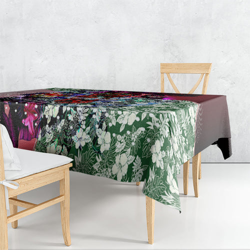 Personalized Essendon Football Bombers Tablecloth Tropical Hibiscus Flowers - Pacific Fusion Style