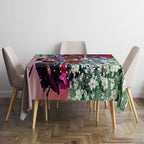 Personalized Essendon Football Bombers Tablecloth Tropical Hibiscus Flowers - Pacific Fusion Style