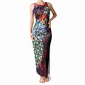Personalized Essendon Football Bombers Tank Maxi Dress Tropical Hibiscus Flowers - Pacific Fusion Style