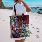 Personalized Essendon Football Bombers Tote Bag Tropical Hibiscus Flowers - Pacific Fusion Style