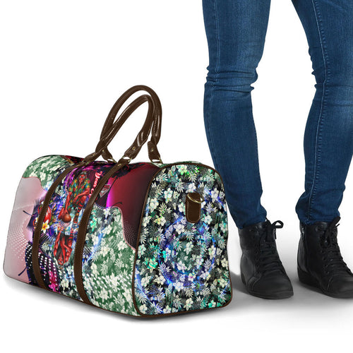 Personalized Essendon Football Bombers Travel Bag Tropical Hibiscus Flowers - Pacific Fusion Style