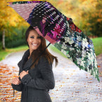 Personalized Essendon Football Bombers Umbrella Tropical Hibiscus Flowers - Pacific Fusion Style