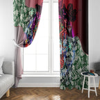 Personalized Essendon Football Bombers Window Curtain Tropical Hibiscus Flowers - Pacific Fusion Style