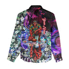 Personalized Essendon Football Bombers Women Casual Shirt Tropical Hibiscus Flowers - Pacific Fusion Style