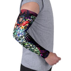 Personalized Melbourne Football Demons Arm Sleeves Tropical Hibiscus Flowers - Pacific Fusion Style
