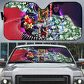 Personalized Melbourne Football Demons Auto Sun Shade Tropical Hibiscus Flowers - Pacific Fusion Style