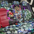 Personalized Melbourne Football Demons Back Car Seat Cover Tropical Hibiscus Flowers - Pacific Fusion Style