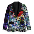 Personalized Melbourne Football Demons Blazer Tropical Hibiscus Flowers - Pacific Fusion Style
