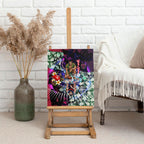 Personalized Melbourne Football Demons Canvas Wall Art Tropical Hibiscus Flowers - Pacific Fusion Style