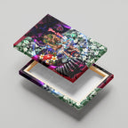 Personalized Melbourne Football Demons Canvas Wall Art Tropical Hibiscus Flowers - Pacific Fusion Style