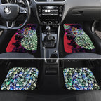 Personalized Melbourne Football Demons Car Mats Tropical Hibiscus Flowers - Pacific Fusion Style