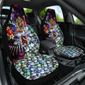 Personalized Melbourne Football Demons Car Seat Cover Tropical Hibiscus Flowers - Pacific Fusion Style
