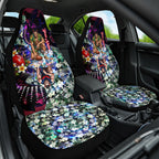 Personalized Melbourne Football Demons Car Seat Cover Tropical Hibiscus Flowers - Pacific Fusion Style