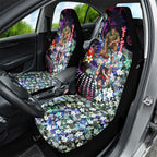 Personalized Melbourne Football Demons Car Seat Cover Tropical Hibiscus Flowers - Pacific Fusion Style