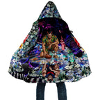 Personalized Melbourne Football Demons Cloak Tropical Hibiscus Flowers - Pacific Fusion Style