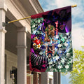 Personalized Melbourne Football Demons Garden Flag Tropical Hibiscus Flowers - Pacific Fusion Style
