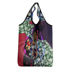 Personalized Melbourne Football Demons Grocery Bag Tropical Hibiscus Flowers - Pacific Fusion Style