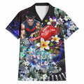 Personalized Melbourne Football Demons Hawaiian Shirt Tropical Hibiscus Flowers - Pacific Fusion Style