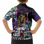 Personalized Melbourne Football Demons Hawaiian Shirt Tropical Hibiscus Flowers - Pacific Fusion Style