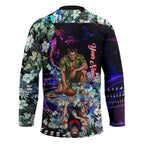 Personalized Melbourne Football Demons Hockey Jersey Tropical Hibiscus Flowers - Pacific Fusion Style