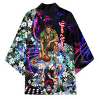 Personalized Melbourne Football Demons Kimono Tropical Hibiscus Flowers - Pacific Fusion Style